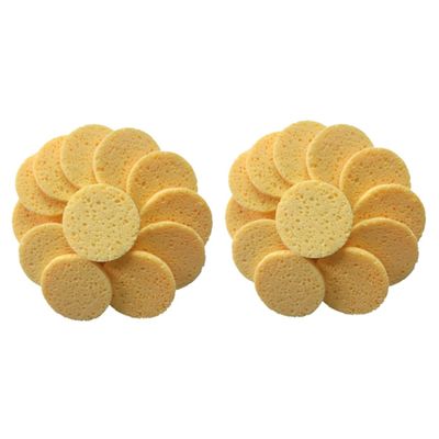 Beavorty 40pcs Cotton Rounds for Face Makeup Removal Pads Soft Face Cleaning Puff Sponge Cushion Travel-friendly