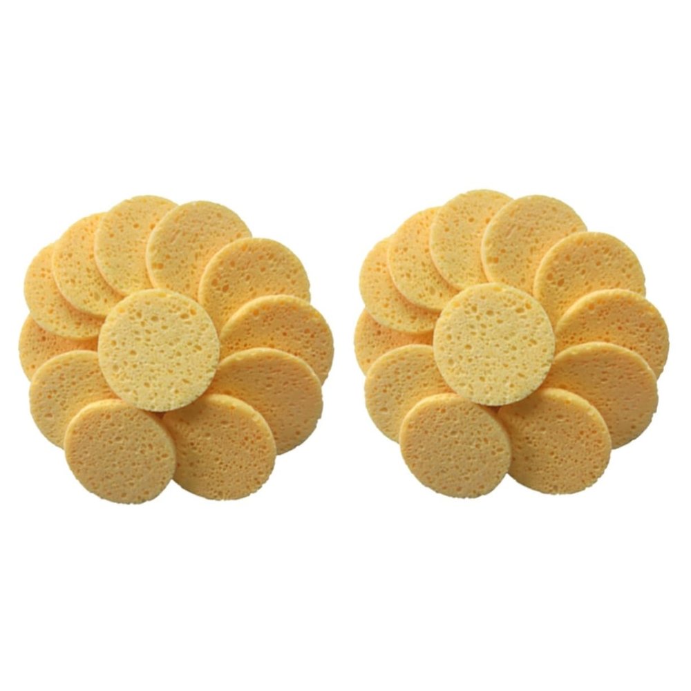 Beavorty 40pcs Cotton Rounds for Face Makeup Removal Pads Soft Face Cleaning Puff Sponge Cushion Travel-friendly