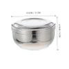 FOMIYES 2pcs Stainless Steel Shaving Soap Bowl Cover Lathering Container for Men for Barber Shops and Home Use Capacity for Easy Foam Creation view 4