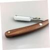 Beavorty 3pcs Vintage Metal Beard Shaver Wooden Handle Manual Razor for Men Back Face Shaver view 4
