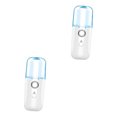 Beavorty 2pcs USB Rechargeable Nano Mist Humidifier Handheld Beauty Instrument Portable Face Mist for Women Facial Kit Random Style
