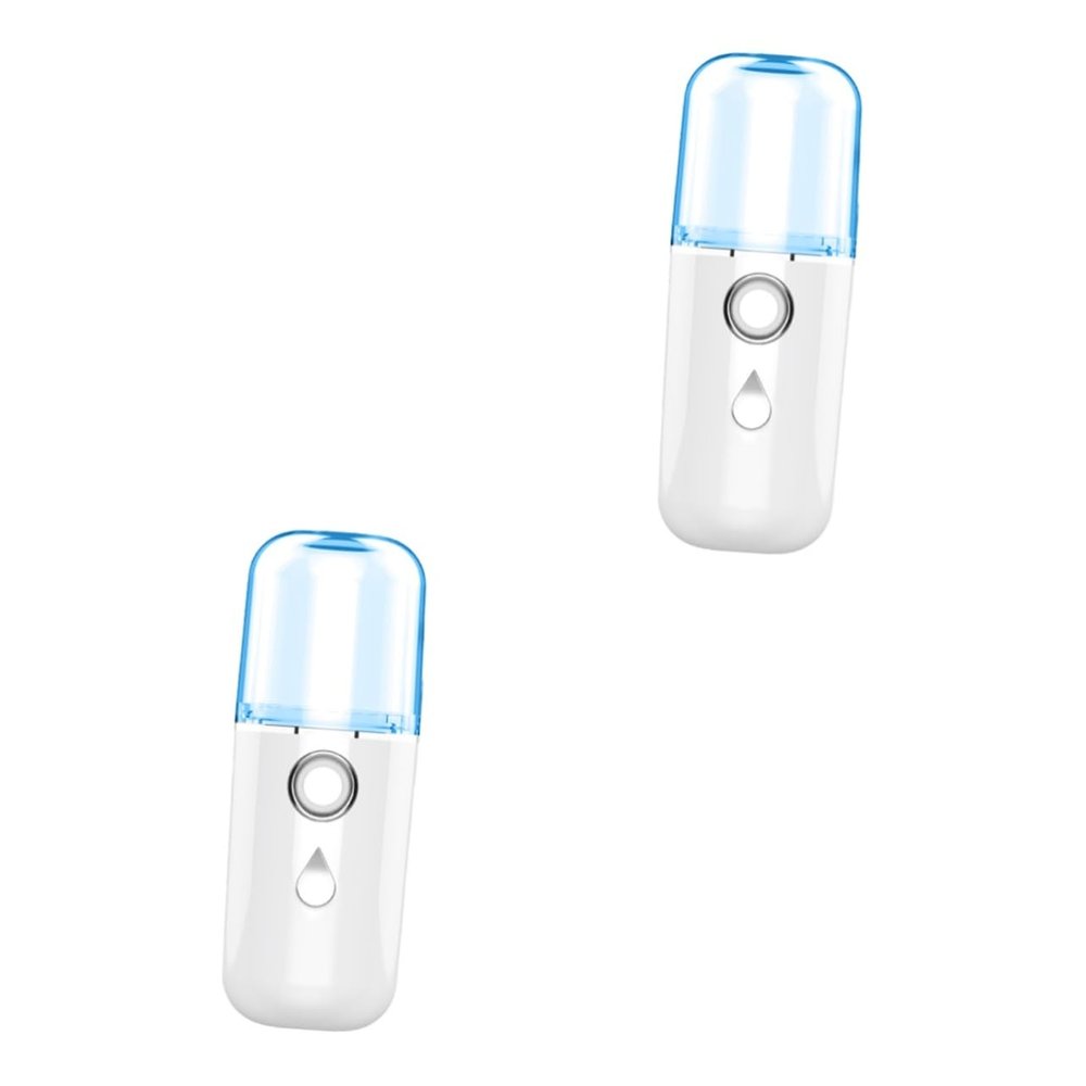 Beavorty 2pcs USB Rechargeable Nano Mist Humidifier Handheld Beauty Instrument Portable Face Mist for Women Facial Kit Random Style