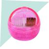 Beavorty 2pcs Portable Nail Art Tools Cleaning Brush Manicure Grinding Machine Cleaner Box Brushes for Nail Drill Bit Maintenance Rosy view 2