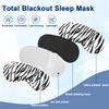 Cavoilu Sleep mask w/Cooling Gel Eye Mask, 2Packs Heated Eye Mask for Sleeping, Reusable Ice Silk Blackout Eye Cover Sleeping Mask for Travel, Home, Office, Yoga, Stocking Stuffers (Zebra+Leopard) view 3