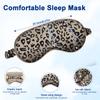 Cavoilu Sleep mask w/Cooling Gel Eye Mask, 2Packs Heated Eye Mask for Sleeping, Reusable Ice Silk Blackout Eye Cover Sleeping Mask for Travel, Home, Office, Yoga, Stocking Stuffers (Zebra+Leopard) view 4