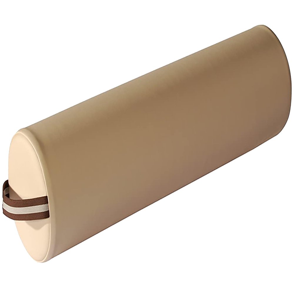 Master Massage Massage Bolster,Pillow Cushion, PU Upholstery, 100% Memory Foam, for Massage/Spa/Beauty/Tattoo/Back Pain Relief, (9" Round, Cream)