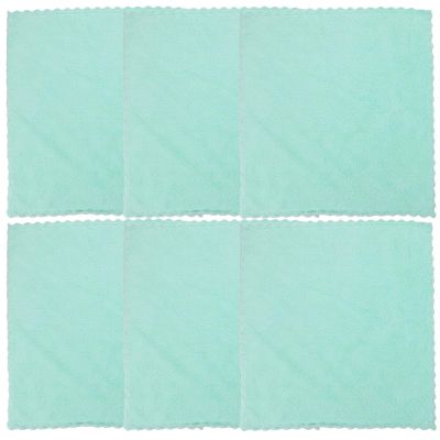 6pcs Cleansing Square Absorbent Fleece Makeup Reusable Wash Small Washcloths Face Coral Portable Cloths Hand Towels Comfortable Cleaning Washing