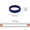 200 Pcs Solid Color Cotton Hair Ties Toddler Girls' Elastics Hair Ties Seamless Ponytail Holder (Navy) view 3