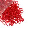 200 Pcs Solid Color Cotton Hair Ties for Women Girls' Elastics Hair Ties Seamless Ponytail Holder (Red) view 1