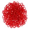 200 Pcs Solid Color Cotton Hair Ties for Women Girls' Elastics Hair Ties Seamless Ponytail Holder (Red) view 2