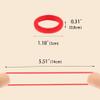200 Pcs Solid Color Cotton Hair Ties for Women Girls' Elastics Hair Ties Seamless Ponytail Holder (Red) view 4