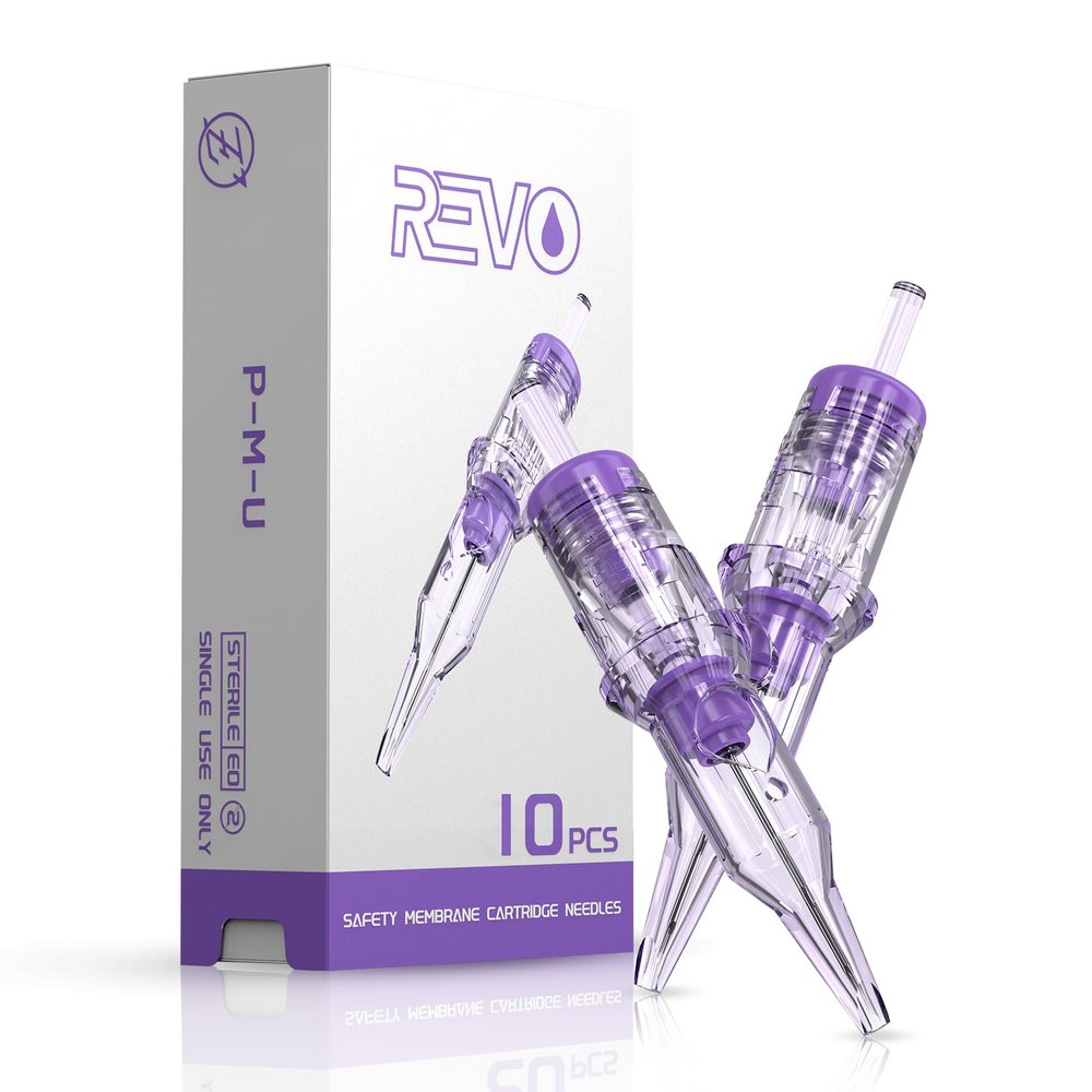 INKin REVO Tattoo Cartridge Needles 1RL, Professional Tattoo Needles With Re-Define Precision #10 Round Liner 0.30mm For Permanent Makeup Tattooing & Microblading Hair Scalp 10Pcs(P1001RL)