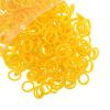 200 Pcs Solid Color Cotton Hair Ties Women Girls' Elastics Hair Ties Seamless Ponytail Holder (Yellow) view 1