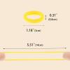 200 Pcs Solid Color Cotton Hair Ties Women Girls' Elastics Hair Ties Seamless Ponytail Holder (Yellow) view 4