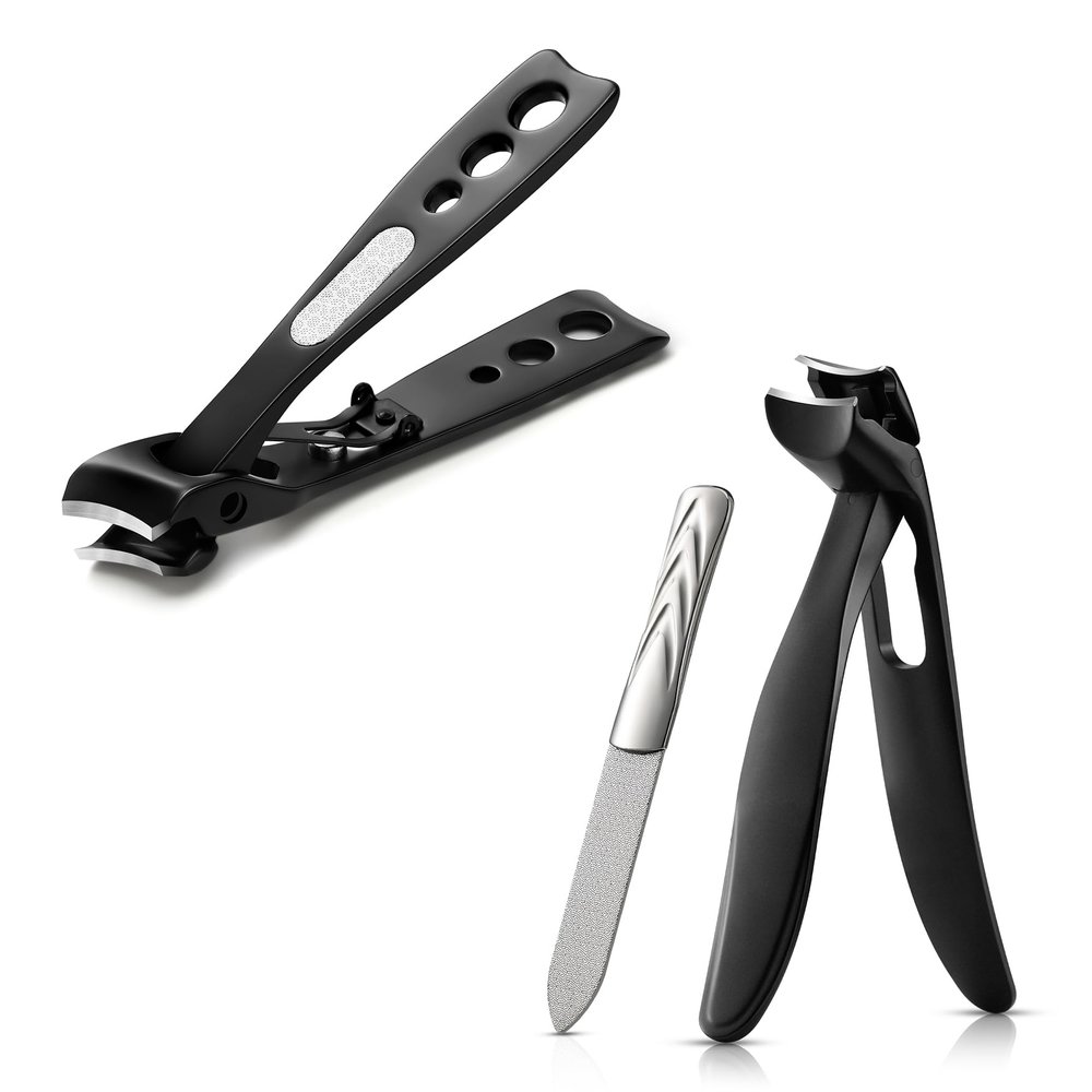 BEZOX Nail Clippers with Catcher for Seniors for Thick Nails, Fingernail and Toenail Clippers