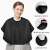3 Pcs Makeup Capes Beauty Salon Makeup Bibs Shorty Smock for Clients Lightweight Comb-out Beard Apron Hair Dye Capes Hair Salon Shorty Cape for Makeup Artist Hair Beauty(Black) view 2