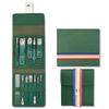 Nail Cutter Set Stainless Steel Nail Clippers Set with Folding Bag Manicure Cutter Kits Scissors Makeup Beauty Tool,12 pcs Green view 1