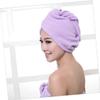 Beavorty 4pcs Microfiber Hair Drying Caps Absorbent Fast Dry Towel for Shower Bath Non- Design Quick Hair Wrap Each for Daily Use Gym Travel view 4