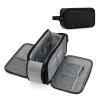 Wedama Toiletry Bag for Men, Large Hanging Travel Toiletry Bag, Extra Electronic Organizer Bag Waterproof Shaving Bag for Toiletries with PU Handle for Travel Business Trips Swim Camping, Black view 1