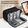 Wedama Toiletry Bag for Men, Large Hanging Travel Toiletry Bag, Extra Electronic Organizer Bag Waterproof Shaving Bag for Toiletries with PU Handle for Travel Business Trips Swim Camping, Black view 2