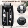 Wedama Toiletry Bag for Men, Large Hanging Travel Toiletry Bag, Extra Electronic Organizer Bag Waterproof Shaving Bag for Toiletries with PU Handle for Travel Business Trips Swim Camping, Black view 4