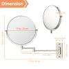 AumVum 8" Extendable Bathroom Mirror Wall Mount with 1X/10X Magnification, 360 Swivel Double Sided Vanity & Shaving Mirror, Nickel Finish (No Light) view 3