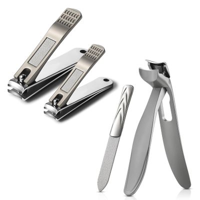 BEZOX Nail Clippers with Catcher for Seniors for Thick Nails, Fingernail and Toenail Clippers