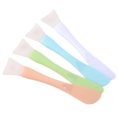 BFLCTTBD 4pcs Spatula Silicone Face Mask Brush Skincare Spatula Reusable Face Lotion Spatula Tool Mask Mixing Spatula Face Mask Applicator Brush