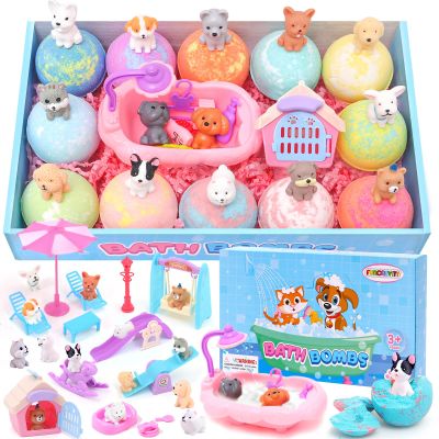 Bath Bombs for Kids with Surprise Inside for Girls Boys Toddlers Organic Kids Bath Bombs with Toys Inside Ideal Birthday Christmas Gift Set