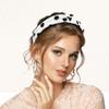 VOCOSTE Polka Dot Headband, Knotted Headband for Women, Top Knot Elastic Hairband Hair Hoop, Non-Slip Wide Headband Hair Accessories, White view 2