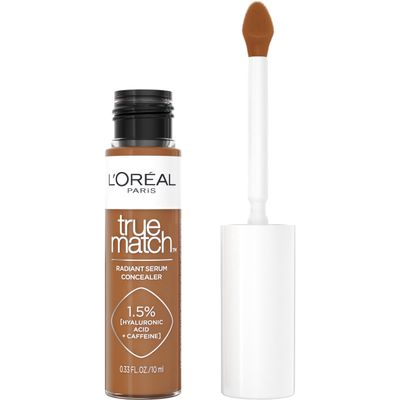 L'Oreal Paris True Match Radiant Serum Concealer, Brightening Under Eye Concealer Make Up with 1.5% Hyaluronic Acid and Caffeine, W9.5, 0.33 Oz