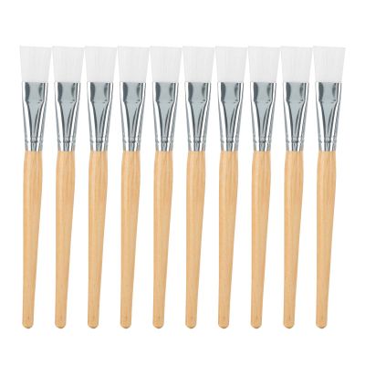 10pcs Soft Hair Facial Cover Brushes, Mud Applicators with Wooden Handles for Personally Constructed Skin Care