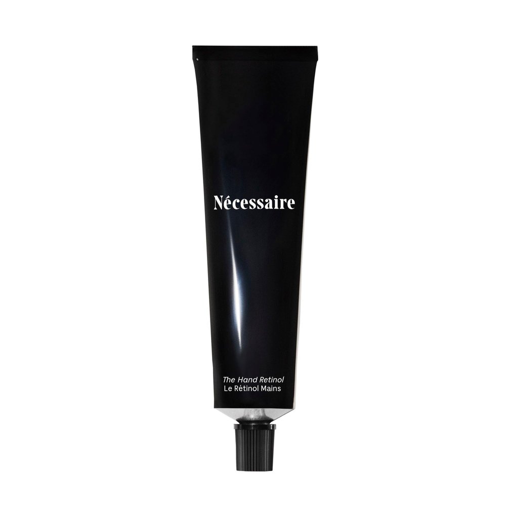 Ncessaire The Hand Retinol. Anti-Age Repair Serum. For Crepiness, Wrinkles, Spots, Brittle Cuticles. 0.25% Pure Retinol. 5% AHA. Dermatologist-Tested. Hypoallergenic. Non-Comedogenic. 2.2 fl oz.