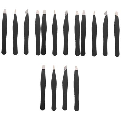 balacoo 16pcs Eyebrow Tweezers Hair Clamp Eyebrow Clip Makeup Tools Supplies Spoolies for