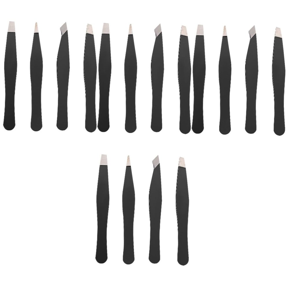 balacoo 16pcs Eyebrow Tweezers Hair Clamp Eyebrow Clip Makeup Tools Supplies Spoolies for