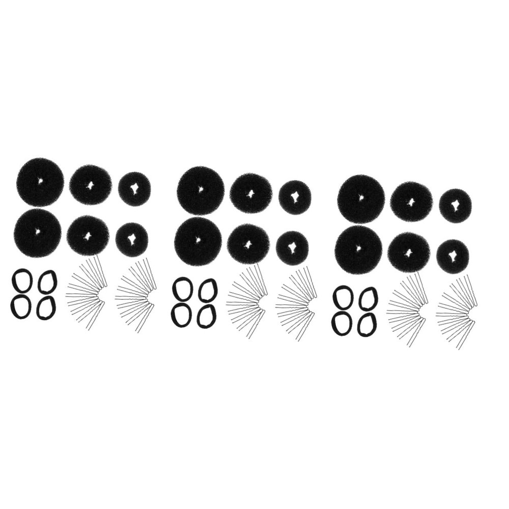 balacoo 6sets Hair Donut Bun Makers Braiding Ponytail Bun Maker for Hair Accessories