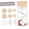 balacoo 2sets Hair Bun Maker Kit with Elastic Ties U-shaped Hairpins Accessories for Effortless Updos for Messy Buns Chignons Each Creamy White view 4