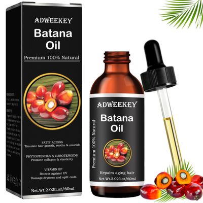 Adweekey Organic Batana Oil for Hair Growth, 100% Pure , Promotes Hair Wellness for Men & Women, Enhances Hair & Skin Radiance (2.0 Oz)
