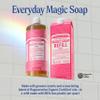 Dr. Bronner's Pure-Castile Magic Soap Liquid- Made with Regenerative Organic Certified Oils- For Body, Face, Hair, Dishes, Laundry, Vegan Bath Soaps for Men & Women, Non-GMO - Rose, 32oz + Refill view 3