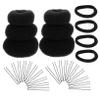 Mipcase 2sets Hair Donut Bun Makers Women Hair Styling Tool Pins Tie Modelling Kit view 1