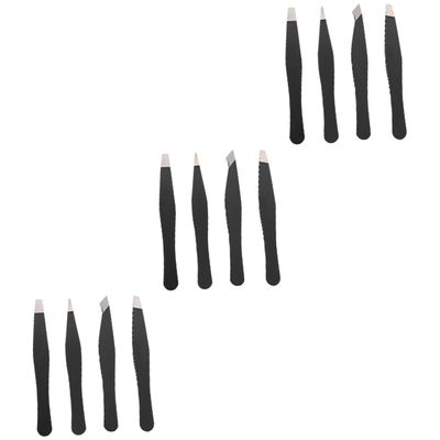 balacoo 12pcs Eyebrow Clip Beauty Kit Tweezers Women Brow Tool for Home Travel Materials for Confidence