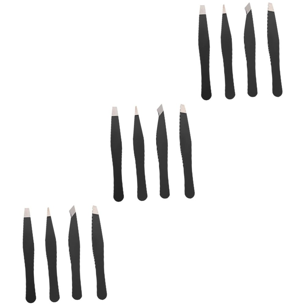 balacoo 12pcs Eyebrow Clip Beauty Kit Tweezers Women Brow Tool for Home Travel Materials for Confidence