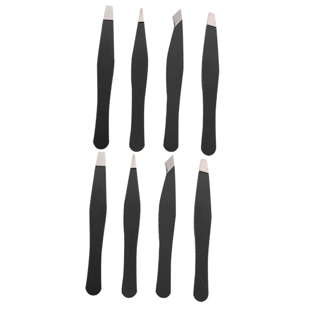 balacoo 8pcs Advanced Material Eyebrow Tweezers Brow Grooming Kit Pointy Tweezers for Women Men