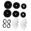 balacoo 2sets Hair Bun Maker Kit -shaped Hairpins and Elastic Hair Ties and Chignon Looks for Women view 1