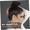 balacoo 6sets Diy Hair Bun Maker Kit U-pins Ponytail Holder Hair Ties Donut Bun Makers for Styling view 3