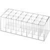 balacoo Lipstick Display Rack: 24 Compartment Acrylic Gloss Organizer Lipstick Organizer Holder Clear Makeup Organizer Case for Lip Gloss Brushes view 1