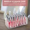 balacoo Lipstick Display Rack: 24 Compartment Acrylic Gloss Organizer Lipstick Organizer Holder Clear Makeup Organizer Case for Lip Gloss Brushes view 3