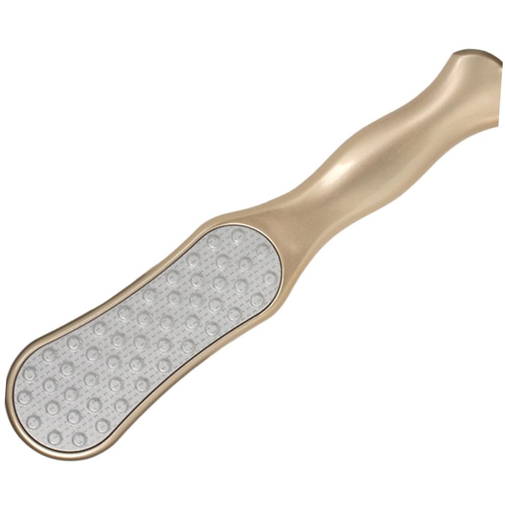 balacoo 1pc Foot File Tool for Dead Skin Removal Exfoliation Comfortable Grip Foot Scraper for Home Use Golden