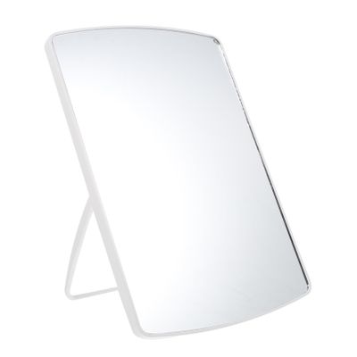 POPETPOP 1pc Dorm Student Makeup Mirror Desktop Stand Mirror Tabletop White Simple for Women