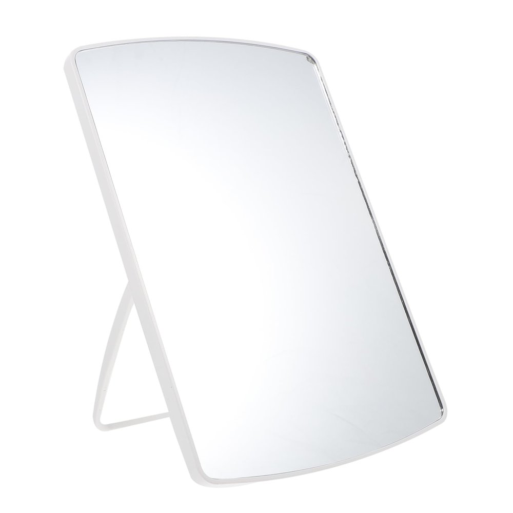 POPETPOP 1pc Dorm Student Makeup Mirror Desktop Stand Mirror Tabletop White Simple for Women